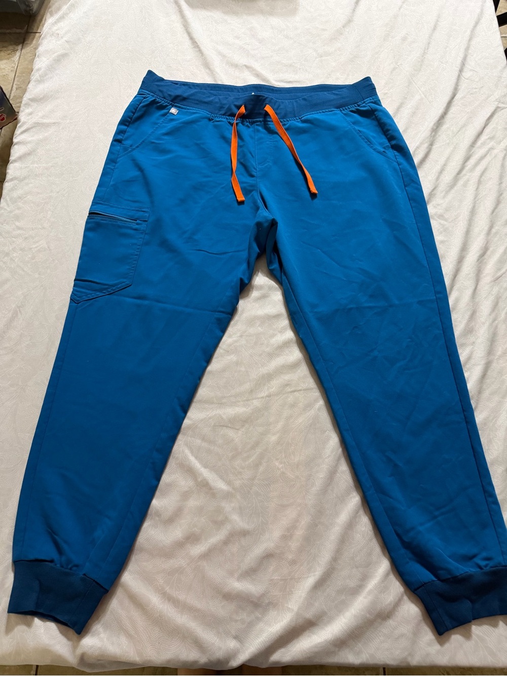 FIGS Zamora Jogger Scrub Pants Women’s XL Bright Blue Medical Nurse